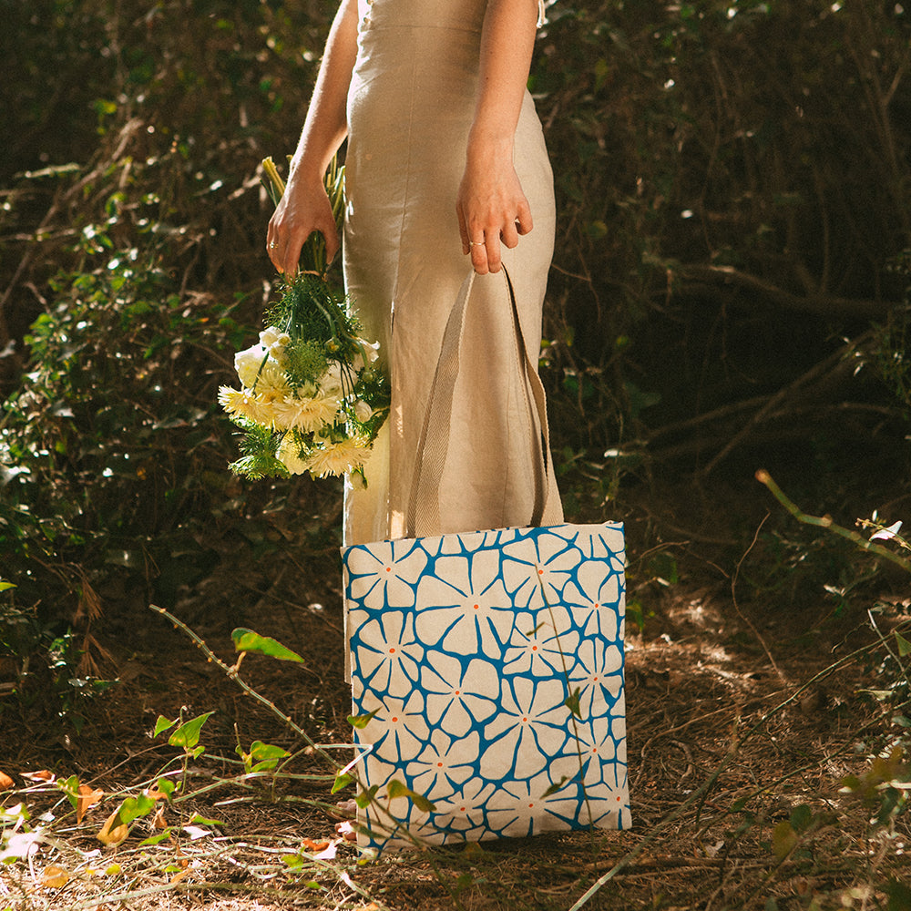 Flors Azul (tote bag)